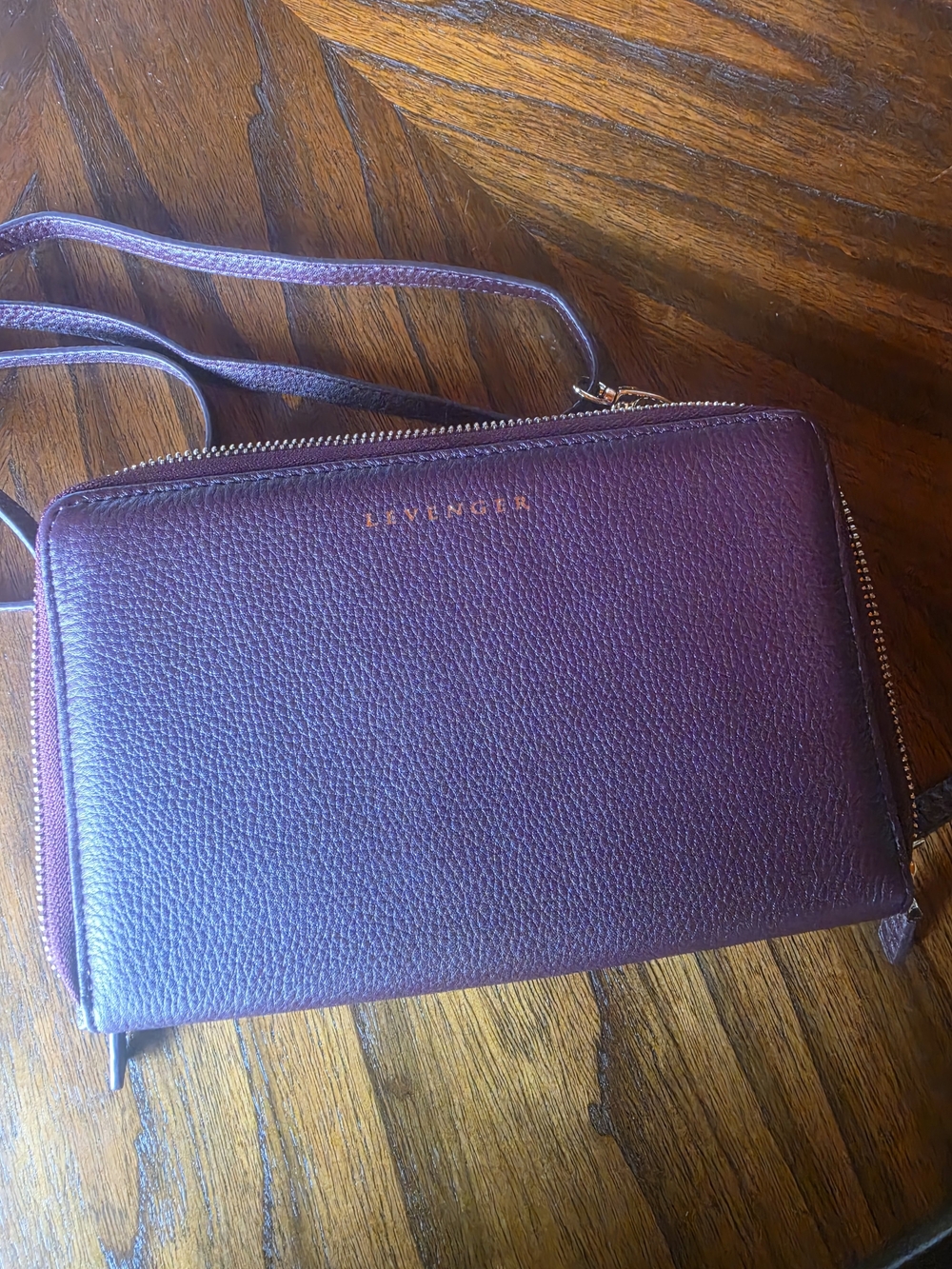Levenger Carrie Convertible LEATHER Crossbody Shoulder Sling Wallet - NWOT